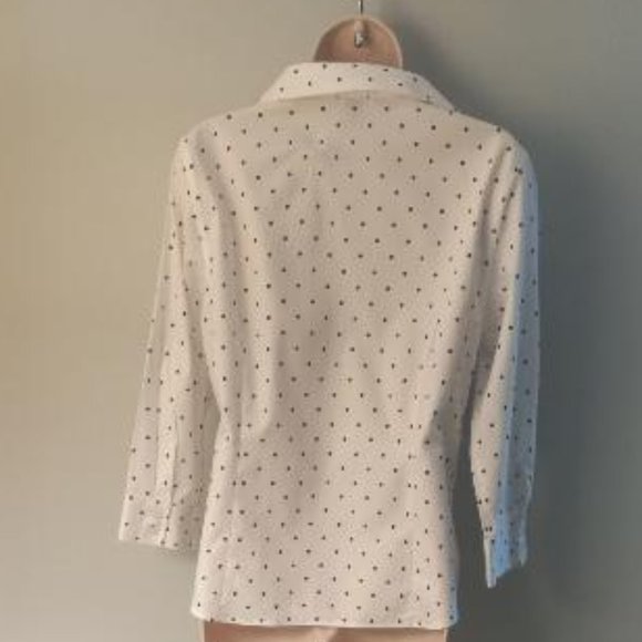 Anne Kline Polka Dot Button Down Shirt - Picture 4 of 5